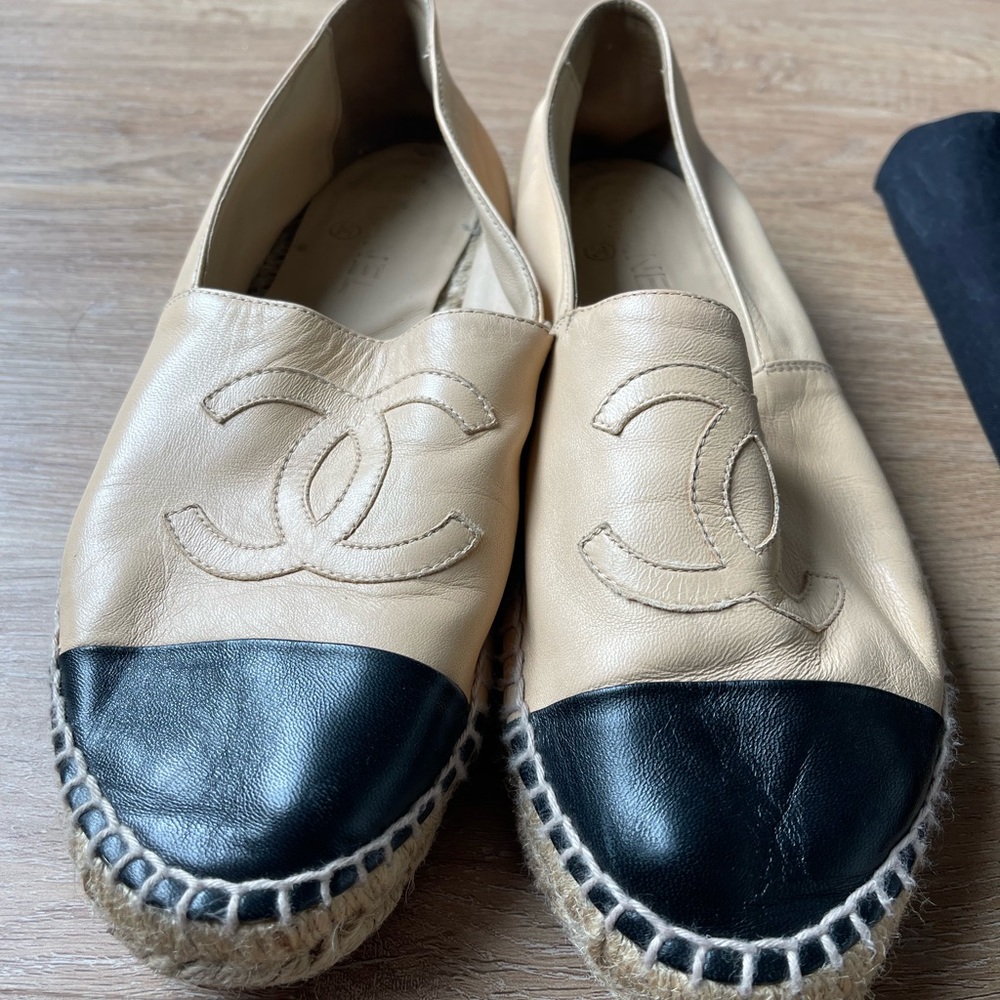 Chanel Lambskin Espadrilles Size 40/9
